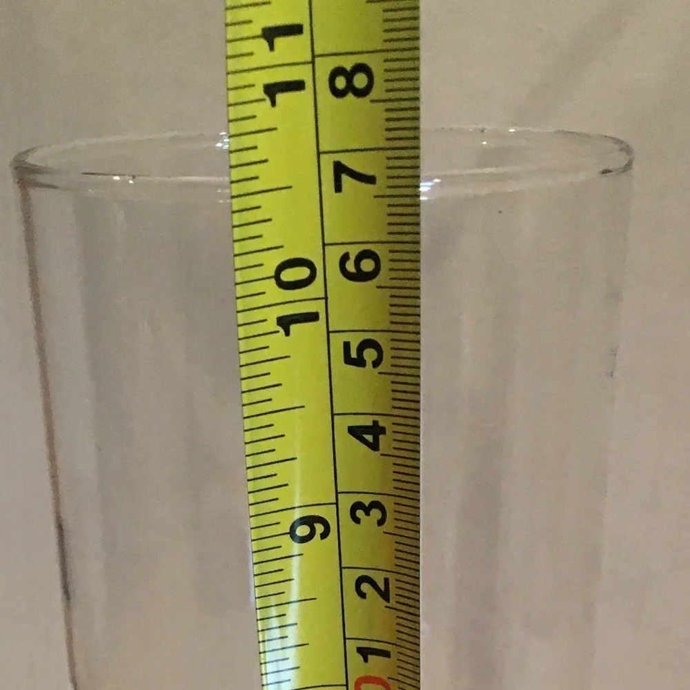 Set of 2 Clear Cylinder Glass Vases